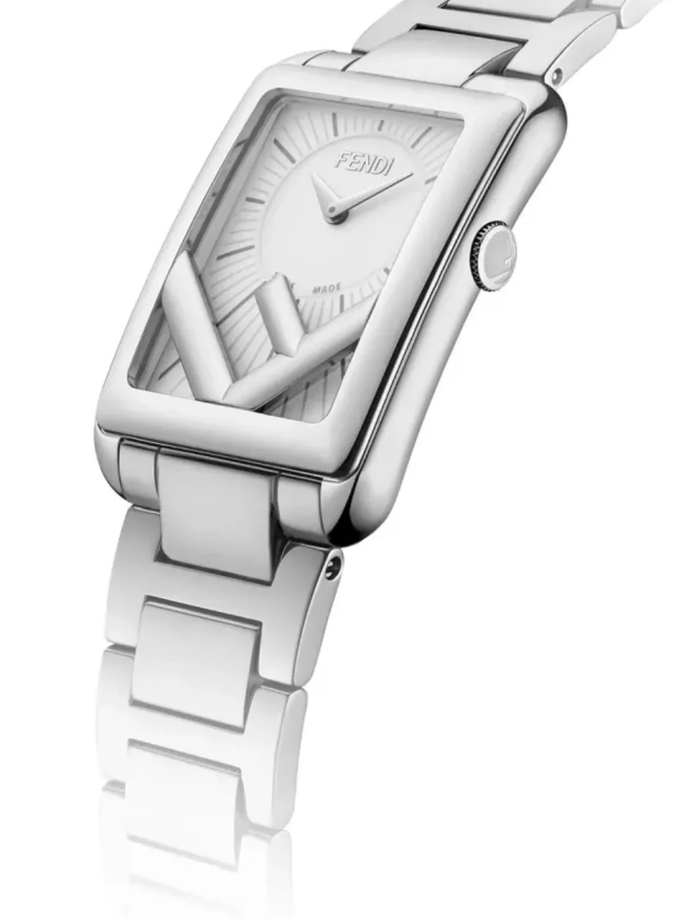 Fendi Stainless Steel Silver Bracelet Watch - Women's
